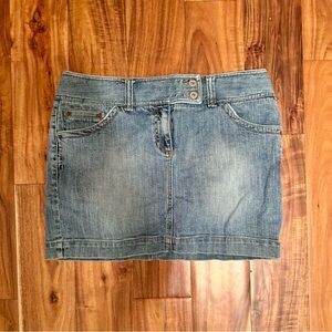 Loft denim mini skirt